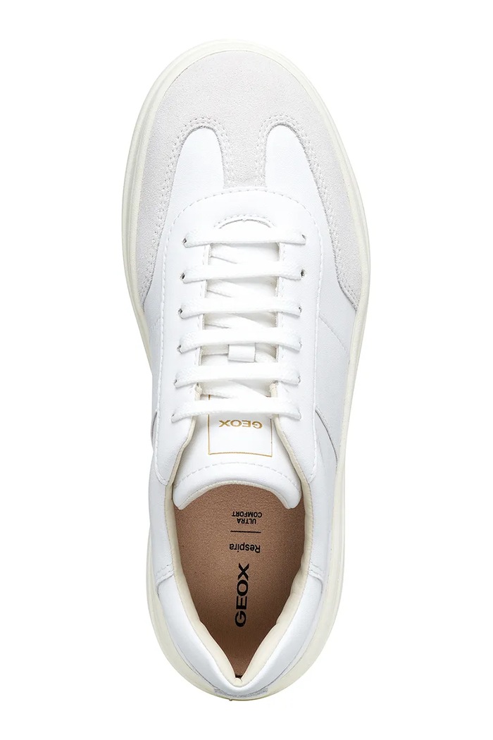 Geox sneakersy skórzane D SPHERICA ECUB-2 D65WVA09B22C1352 biały