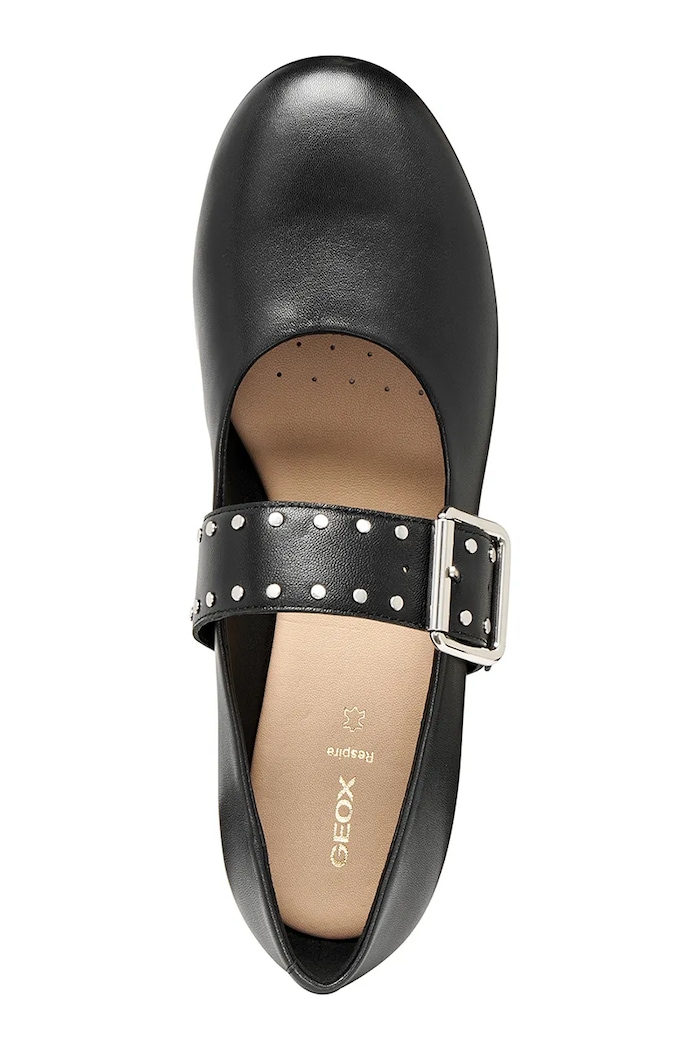 Geox balerini de piele D NEW PALMARIA D654JE000TUC9999 negru