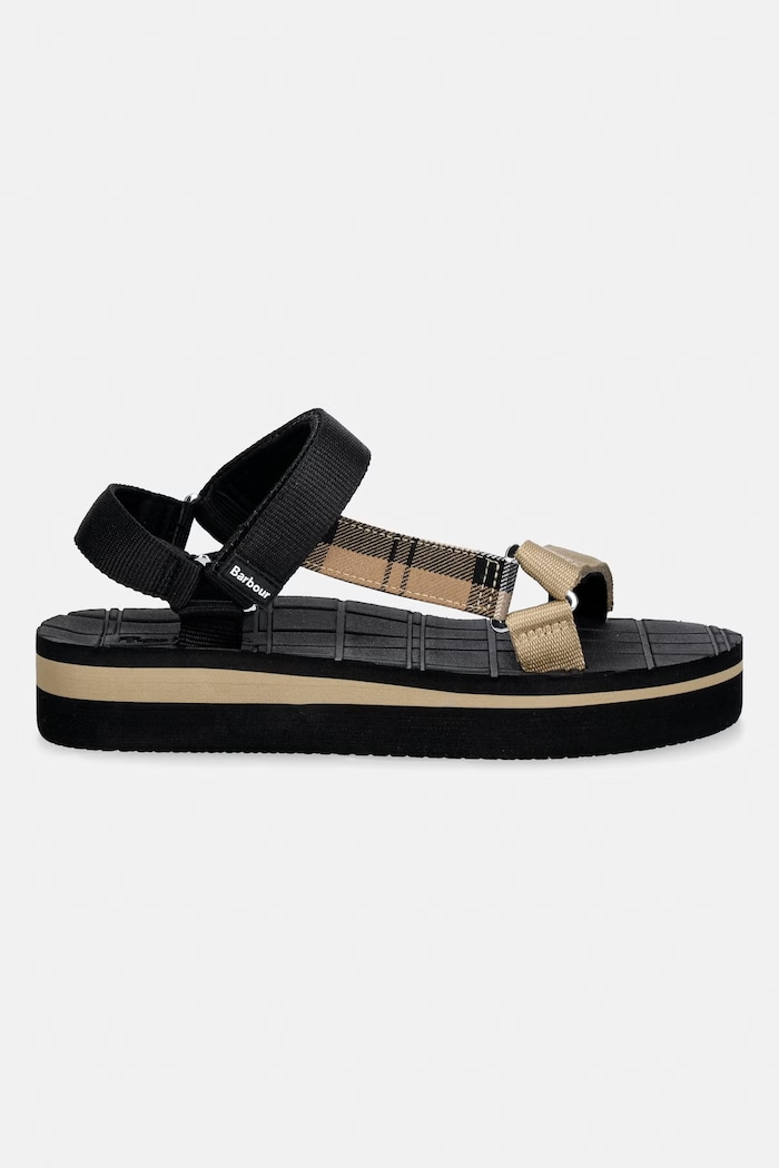 Barbour sandále na platforme dámske Mila LBS0020BK31 čierna SS26