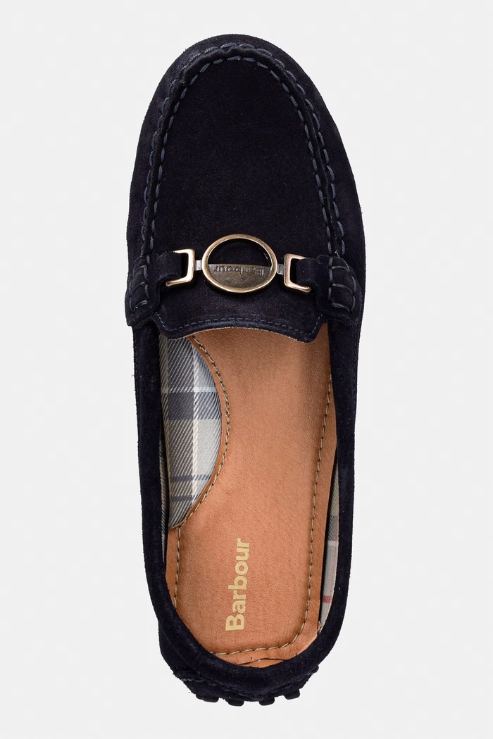 Barbour mokasíny dámske semišové Laire tmavomodrá LFO0754NY98