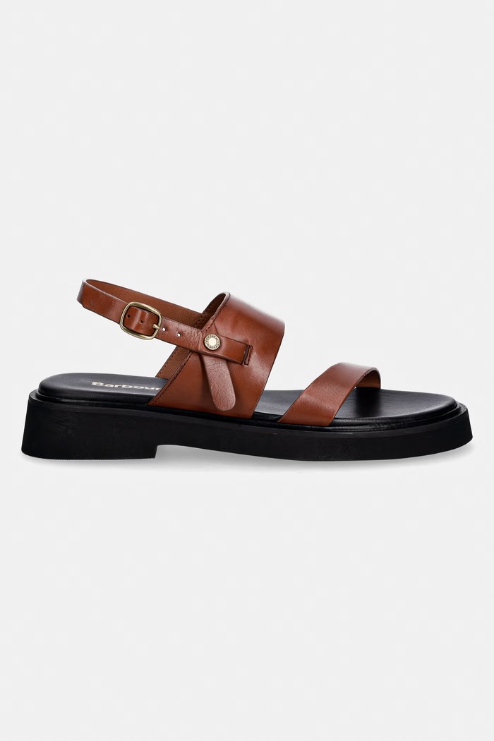 Barbour dámske kožené sandále Dakota LFO0796BR39 hnedá SS26