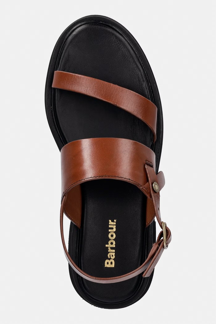 Barbour dámske kožené sandále Dakota hnedá LFO0796BR39