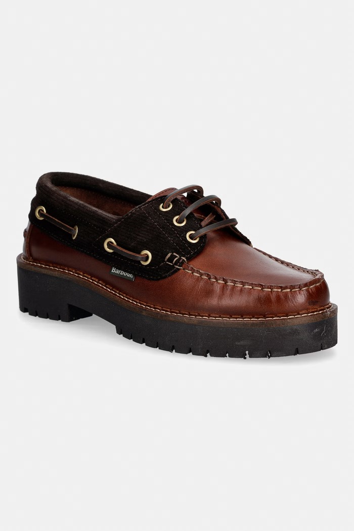 Barbour mokasíny dámske kožené Darras hnedá LFO0798BR94