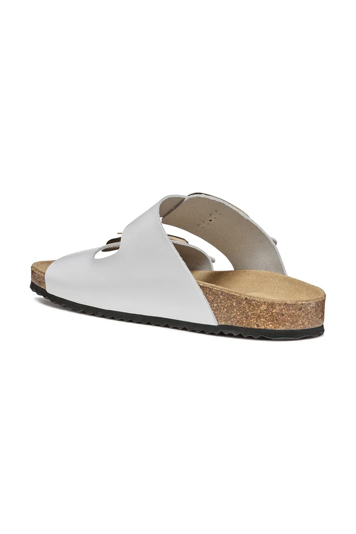 Kožené šľapky Geox D BRIONIA R biela D45Y3B00085C1000