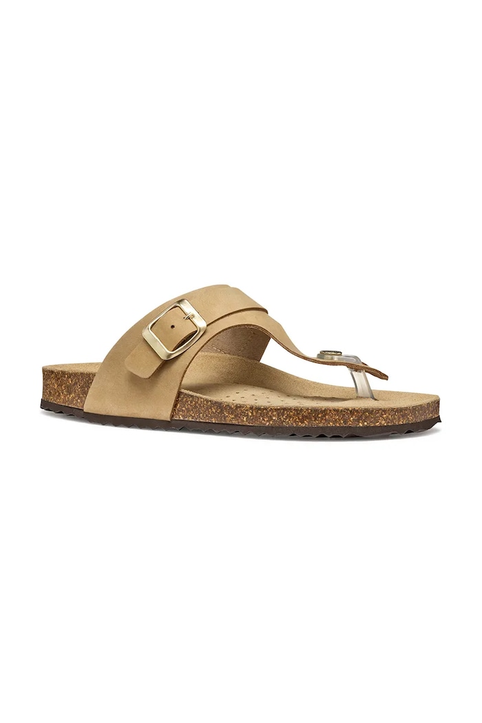 Geox slapi din piele întoarsă D BRIONIA D35LSK00032C6738 bej SS26