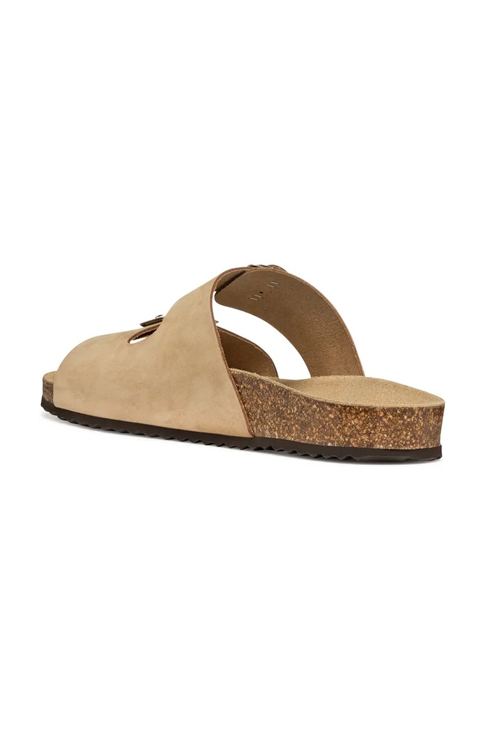 Semišové šľapky Geox D BRIONIA hnedá D35LSL00032C6738