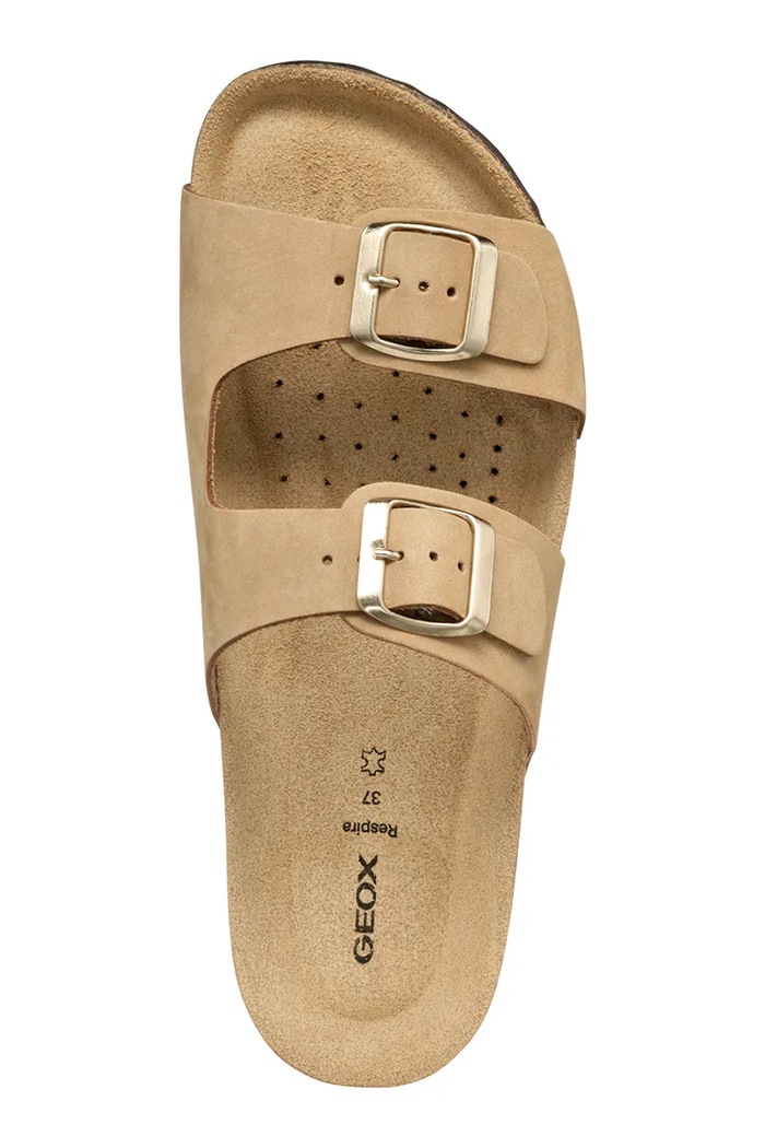 Semišové šľapky Geox D BRIONIA D35LSL00032C6738 hnedá