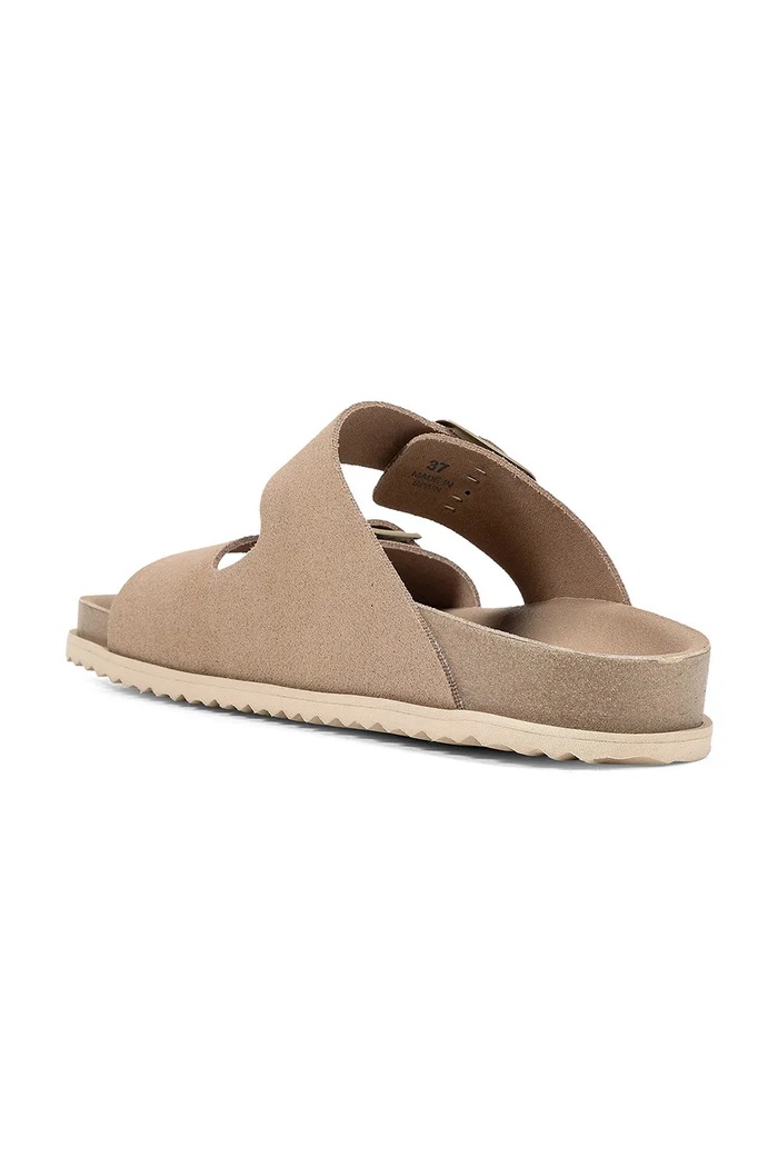 Semišové šľapky Geox D SANDYBETT hnedá D558RA00022C6738