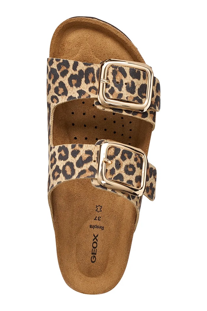 Geox papuci din piele D BRIONIA R D45Y3B000BSC5018 bej