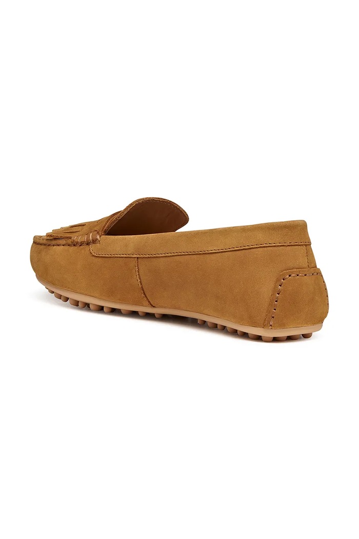 Geox mokasyny nubukowe D KALISTENA brązowy D651JB00032C6001