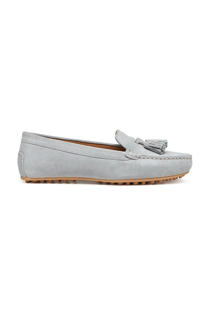 Geox mokasyny nubukowe D KALISTENA nubuk niebieski D651JE00022C0397