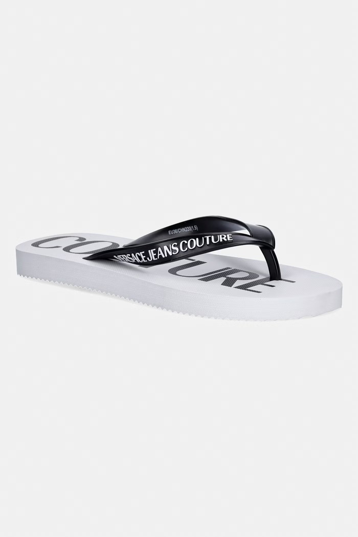 Versace Jeans Couture șlapi pentru femei alb 80VA3SQ7.ZSS81.003
