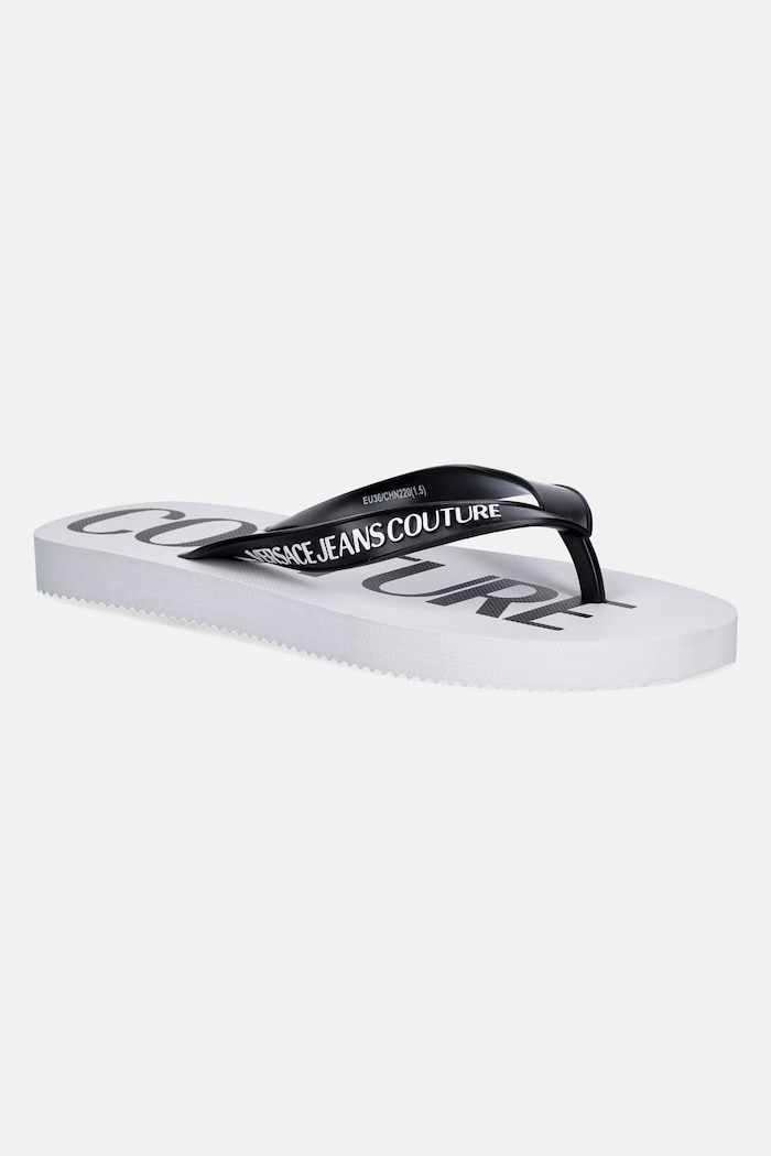 Versace Jeans Couture șlapi pentru femei alb 80VA3SQ7.ZSS81.003