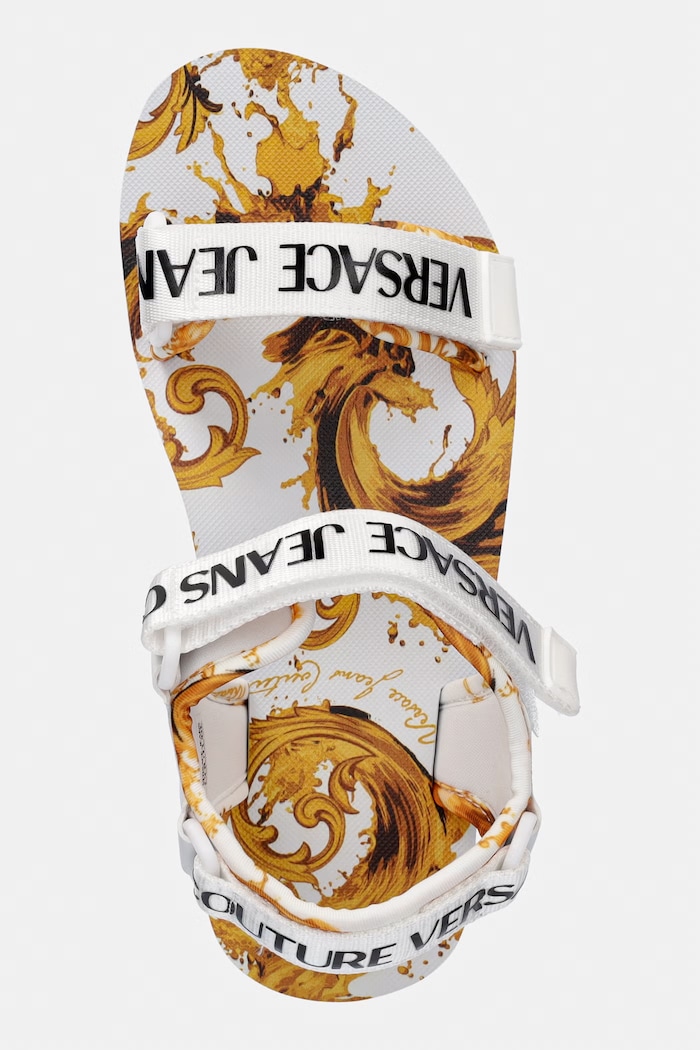 Versace Jeans Couture sandale cu platformă pentru femei alb 80VA3SX4.ZSS82.G03