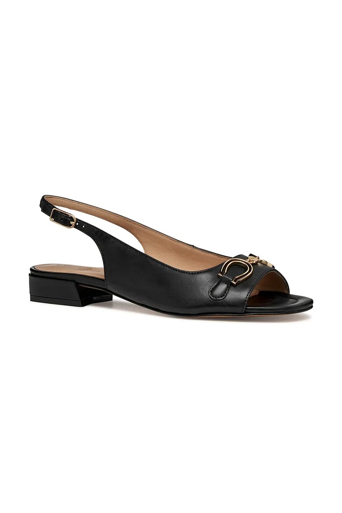 Geox kožené baleríny D NEW ERAKLIA 15 D6580E000TUC9999 čierna SS26