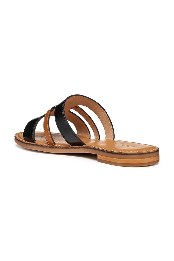 Kožené šľapky Geox D MADDALUSIAC čierna D65YMP0001JC9262