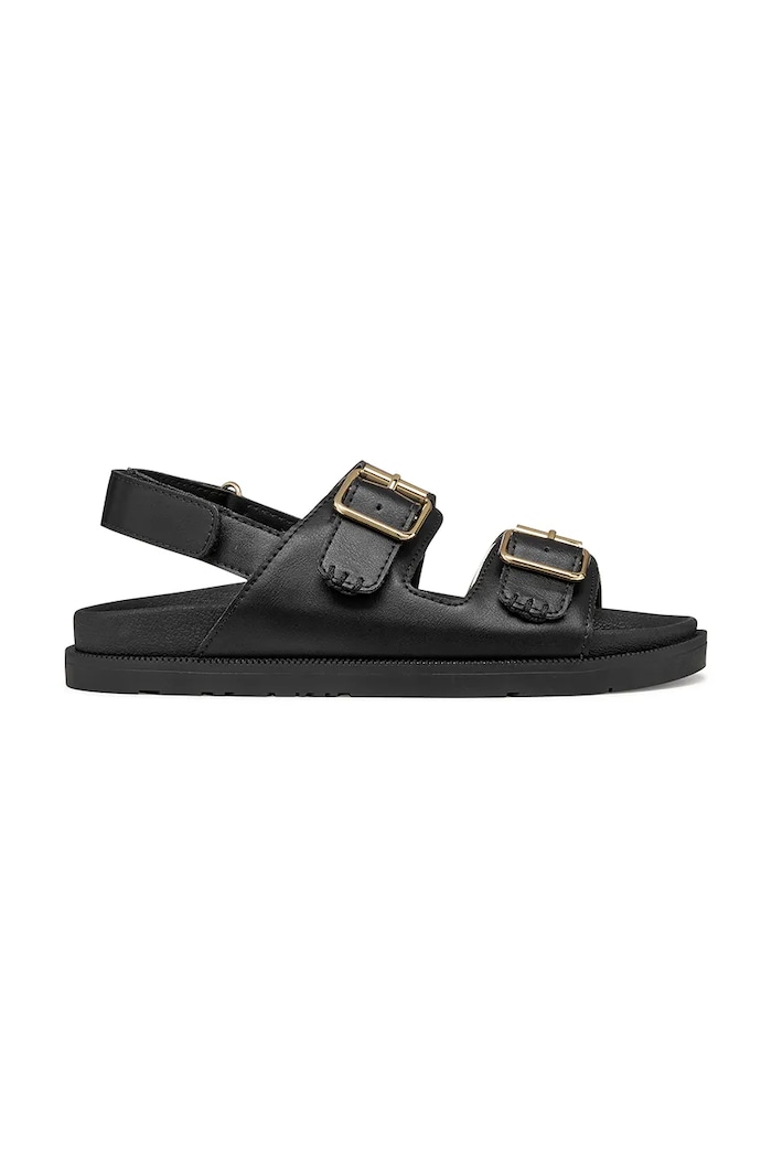 Πέδιλα Geox SANDAL FOAMMENTERA απομίμηση λείου δέρματος μαύρο J65P0A000BCC9999