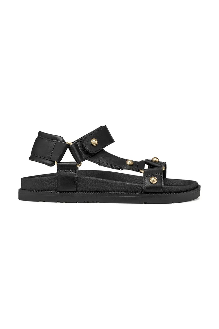 Πέδιλα Geox SANDAL FOAMMENTERA απομίμηση λείου δέρματος μαύρο J65P0D000BCC9999