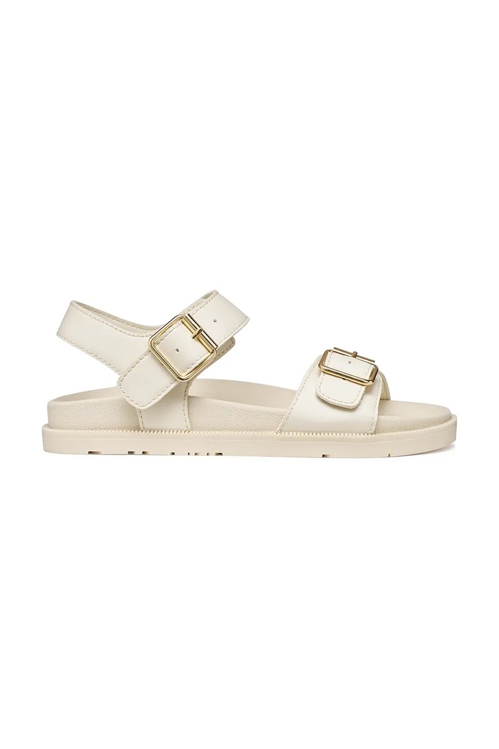 Πέδιλα Geox SANDAL FOAMMENTERA φλατ μπεζ J65P0E000BCC1058