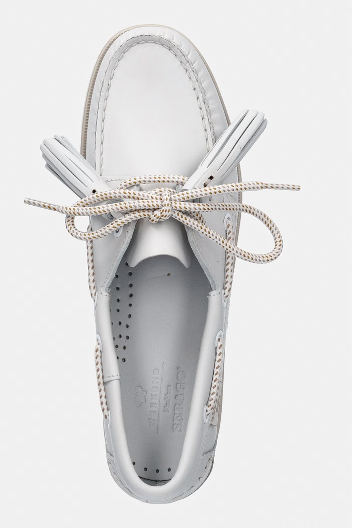 Kožené mokasíny Weekend Max Mara Wkadockside2 biela 2615521034600.WHITE