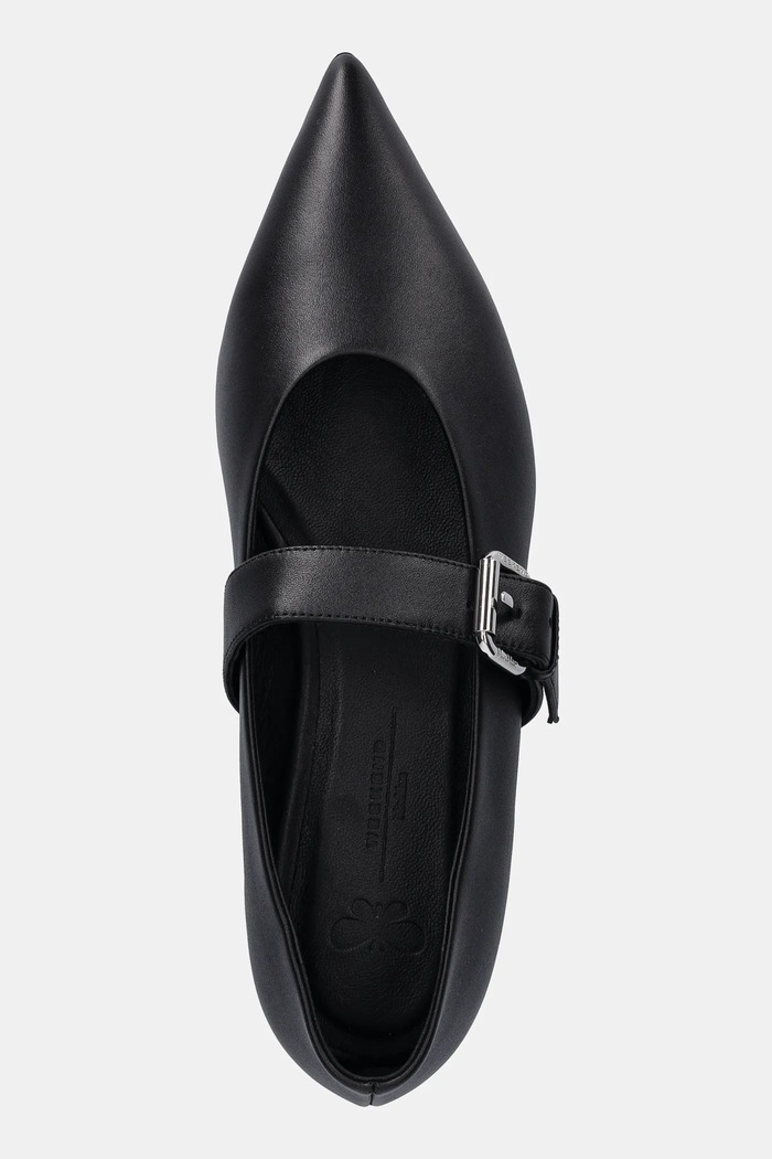 Weekend Max Mara bőr balerina cipő Wkagel fekete 2615521054600.BLACK