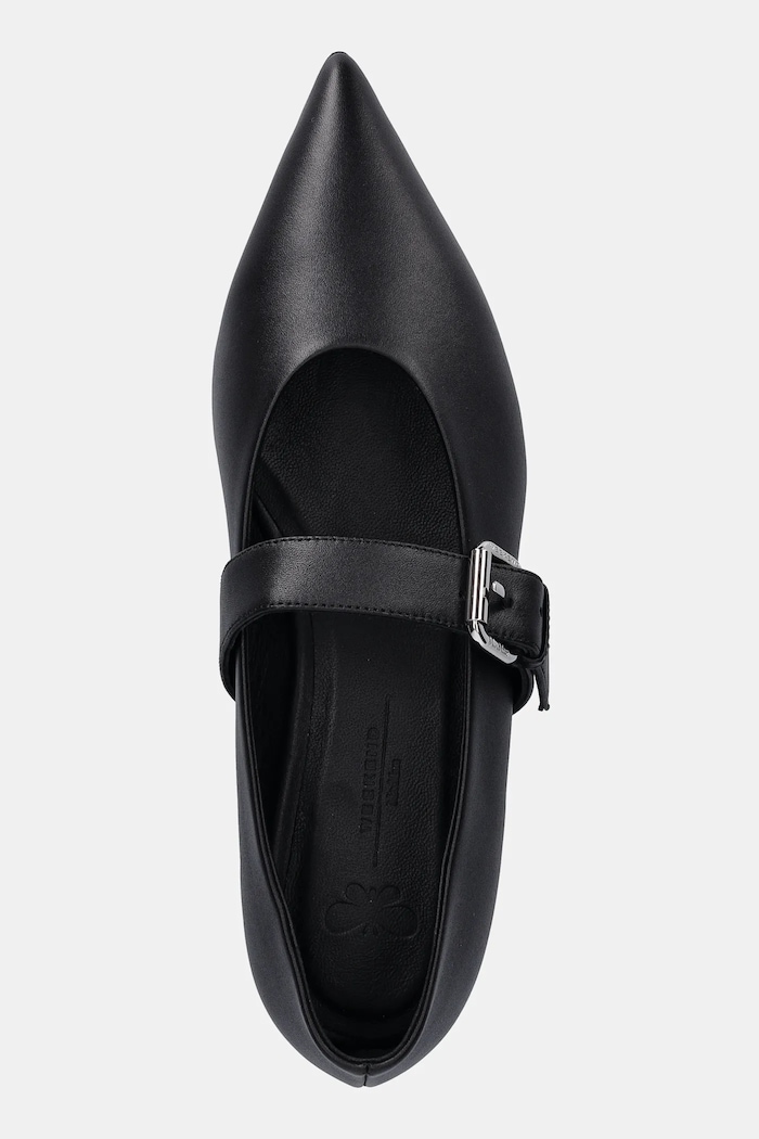 Weekend Max Mara bőr balerina cipő Wkagel fekete 2615521054600.BLACK