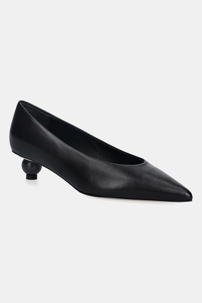 Weekend Max Mara czółenka skórzane Wkabacini szpic czarny 2615521134600.BLACK