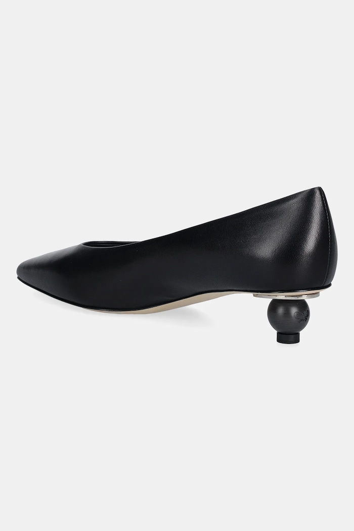 Obuwie Weekend Max Mara czółenka skórzane Wkabacini 2615521134600.BLACK czarny