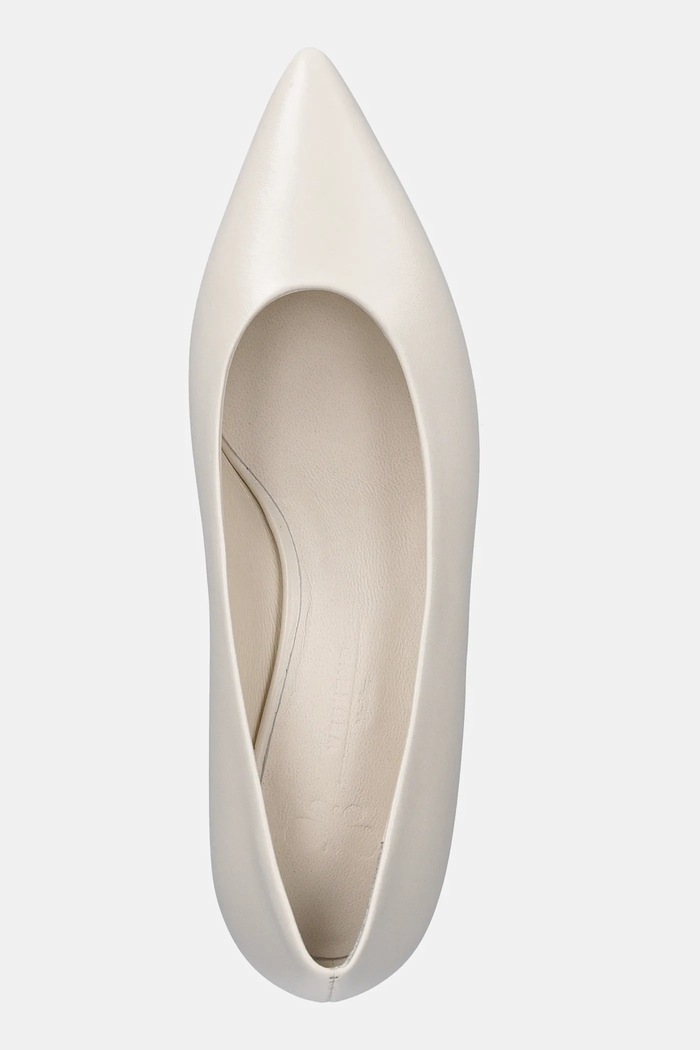 Kožené lodičky Weekend Max Mara Wkabacini béžová 2615521134600.IVORY