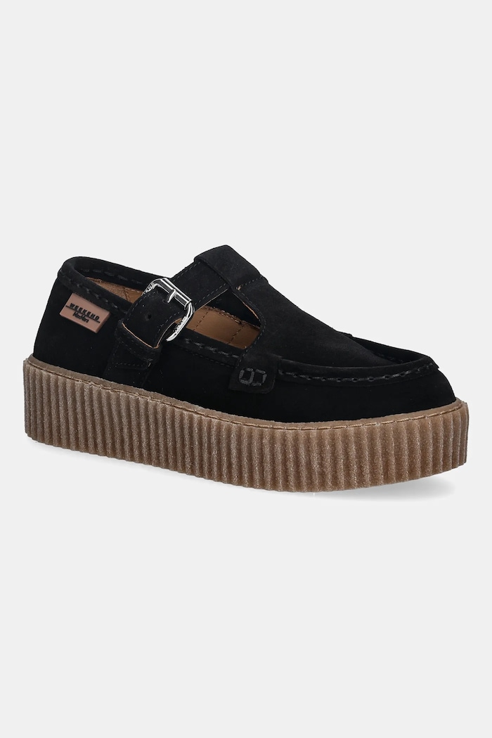 Semišové polobotky Weekend Max Mara Wkasolista semišová kůže černá 2615521174600.BLACK
