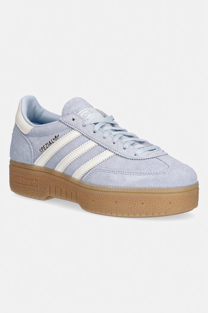 Велурени маратонки adidas Originals Handball Spezial Bold гладка кожа син IH9192