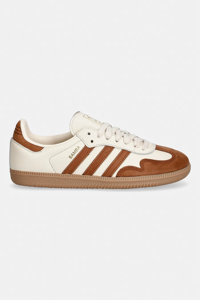 adidas Originals sneakersy skórzane Samba Og KJ0996 beżowy SS26