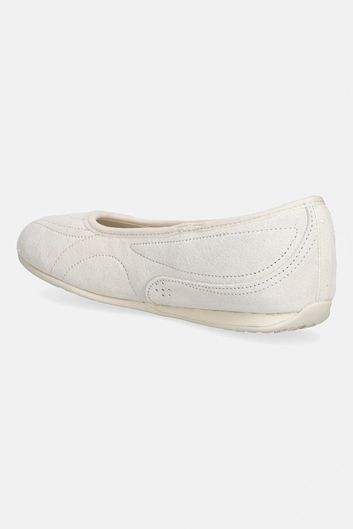 Încălțăminte Puma Catch Soleil Ballerina SD balerini din piele întoarsă 406310 bej