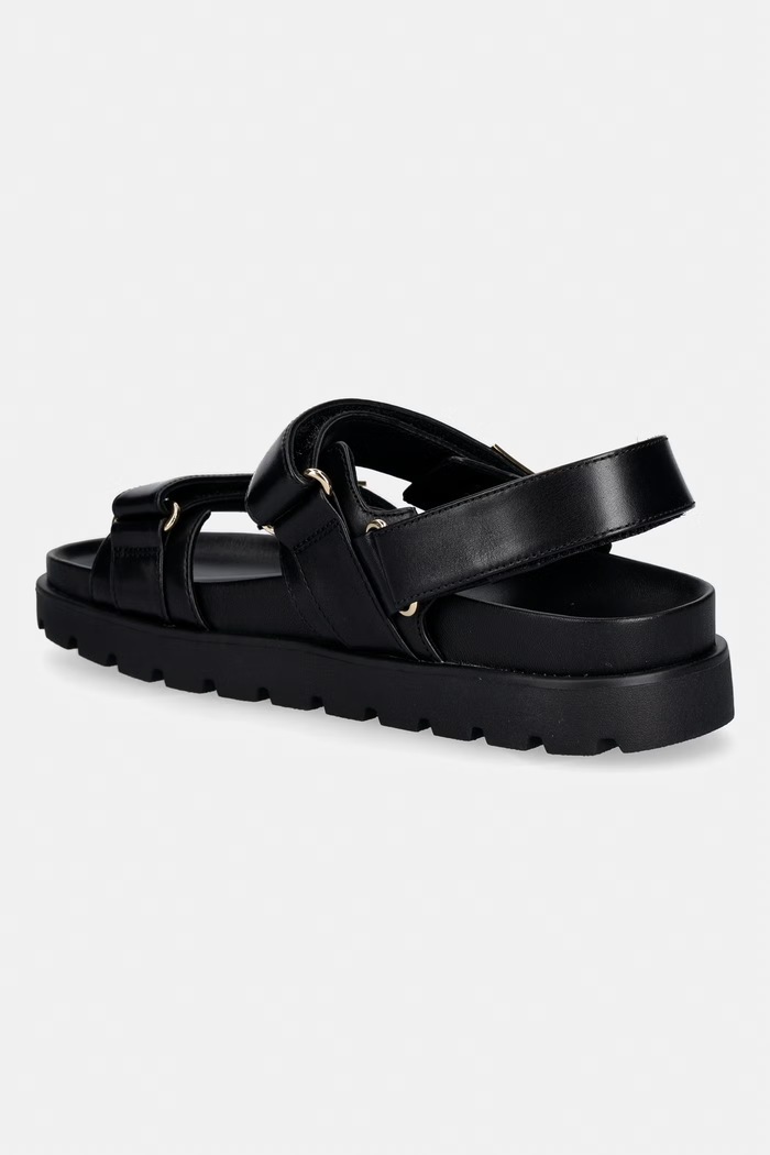 Obuwie Tory Burch sandały damskie skórzane Mellow Sport Sandal 179591.043 czarny