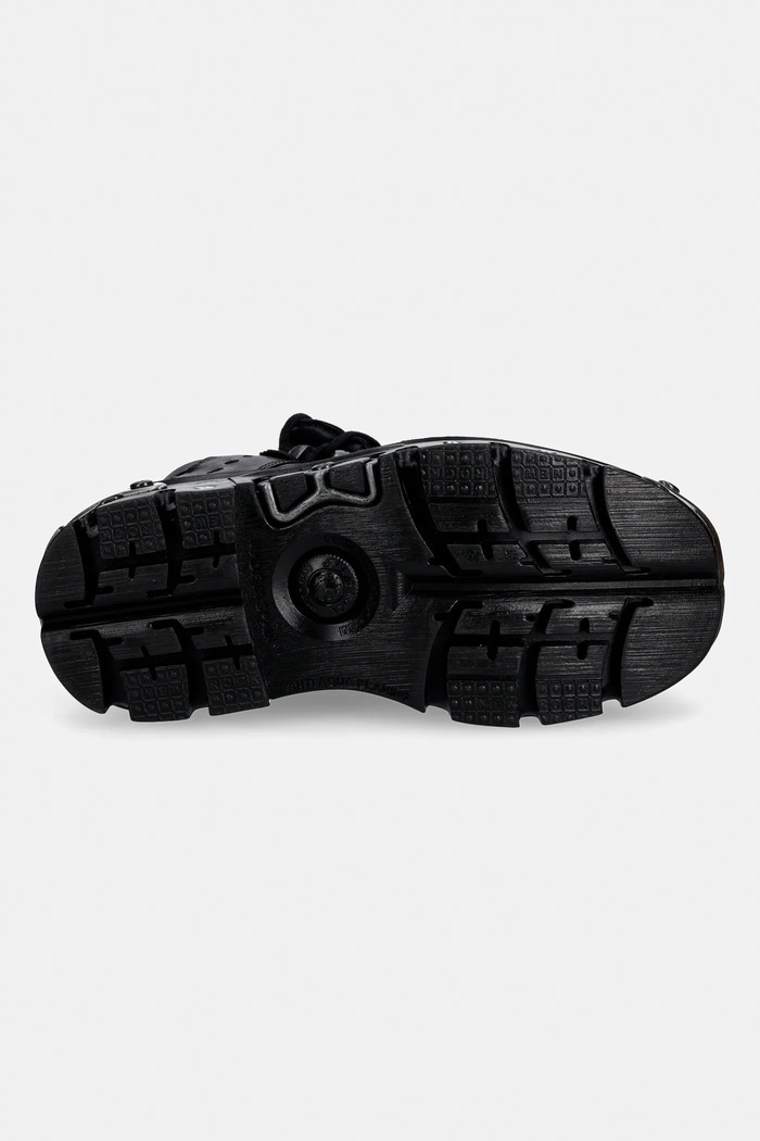 Δερμάτινα sneakers New Rock CRUST NEGRO, REACTOR NEGRO E14 casco + M.WALL106.S35 μαύρο