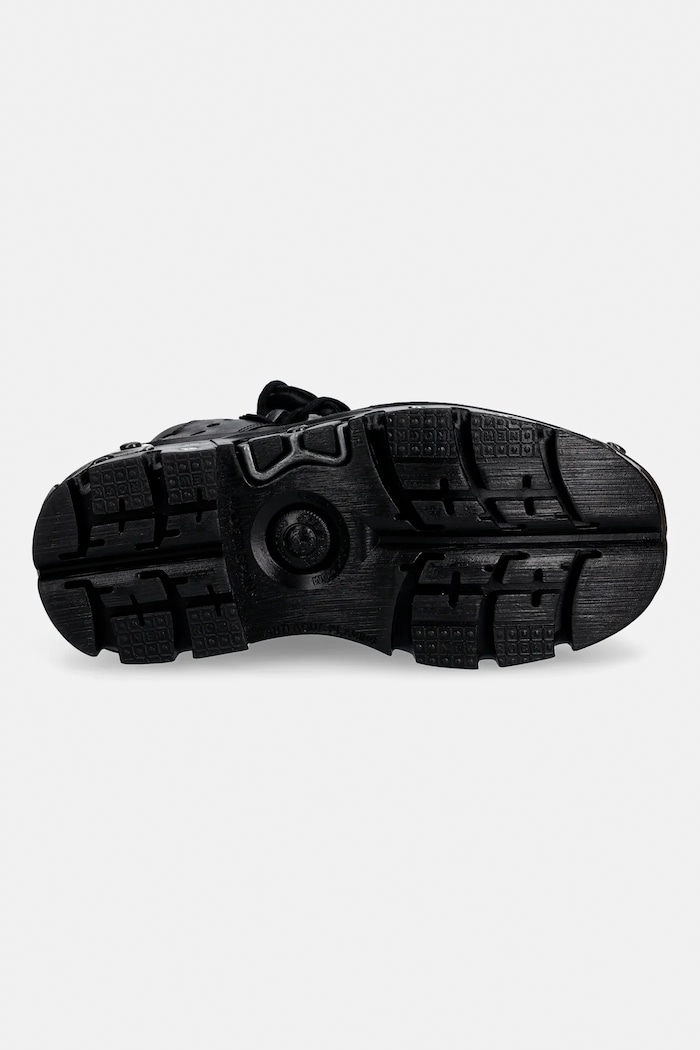 Δερμάτινα sneakers New Rock CRUST NEGRO, REACTOR NEGRO E14 casco + M.WALL106.S35 μαύρο