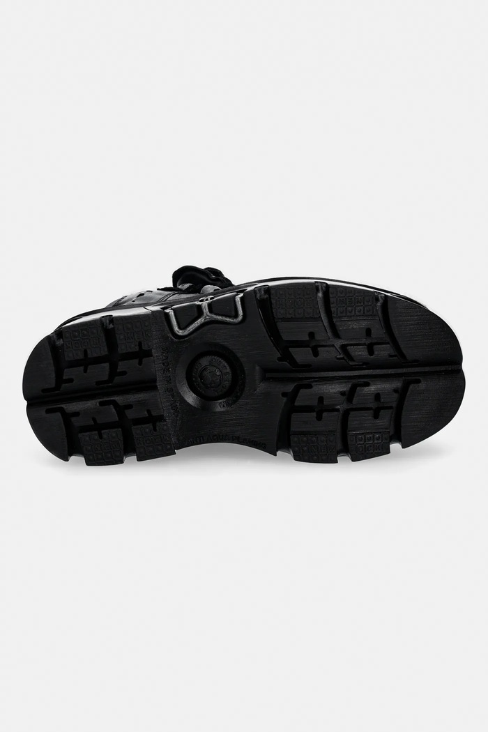 Δερμάτινα sneakers New Rock CRUST NEGRO, REACTOR NEGRO E14 casco CON M.WALL106.S32 μαύρο