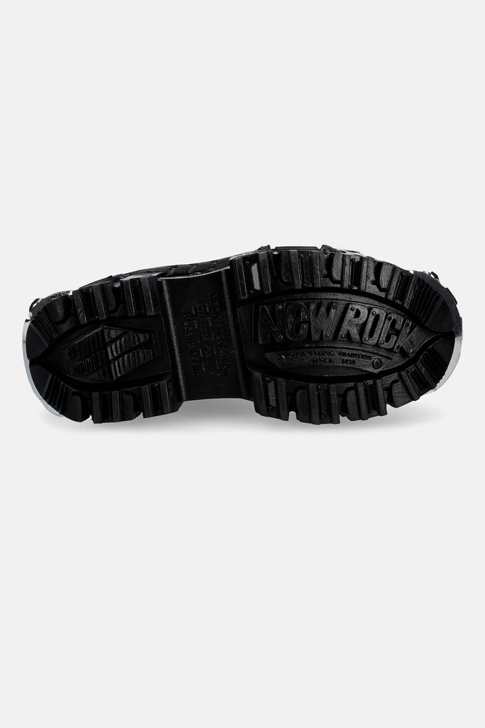 Kožené workery New Rock CRUST NEGRO, TANK CASCO NEGRO POWER * M.WALL083C.C12 čierna