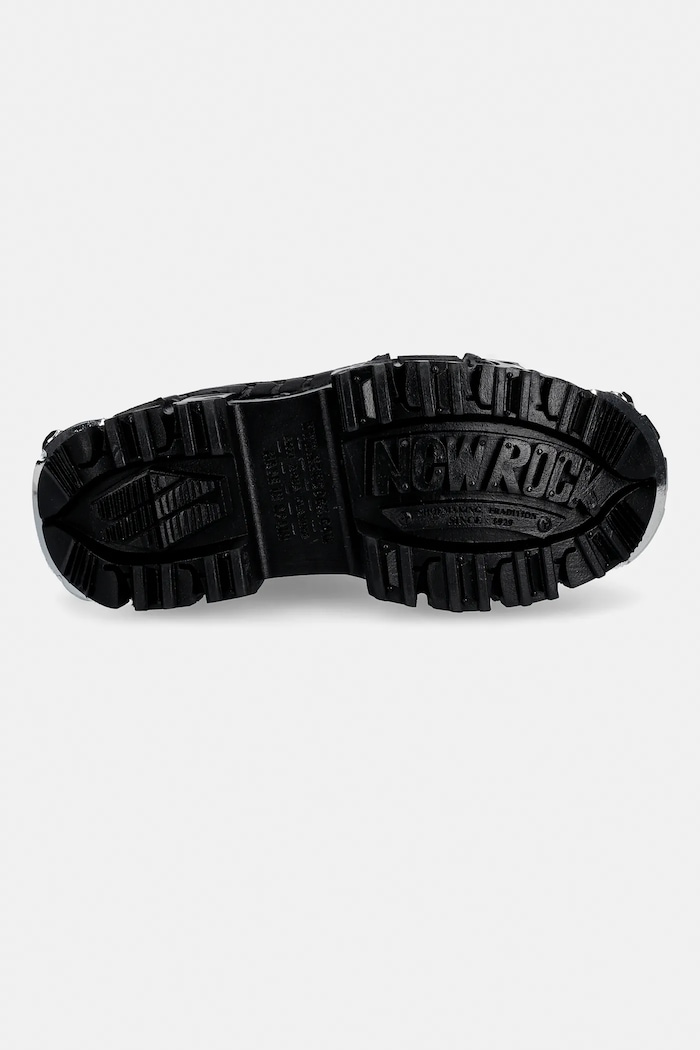 Kožené workery New Rock CRUST NEGRO, TANK CASCO NEGRO POWER * M.WALL083C.C12 čierna