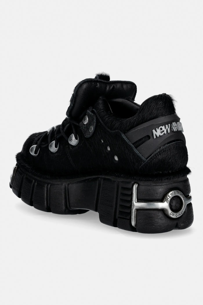 Παπούτσια Σουέτ sneakers New Rock PELO NEGRO, TOWER NEGRO ACERO + lateral + p M.120N.C79 μαύρο