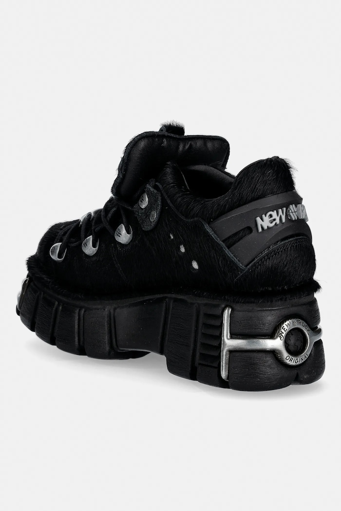 Παπούτσια Σουέτ sneakers New Rock PELO NEGRO, TOWER NEGRO ACERO + lateral + p M.120N.C79 μαύρο