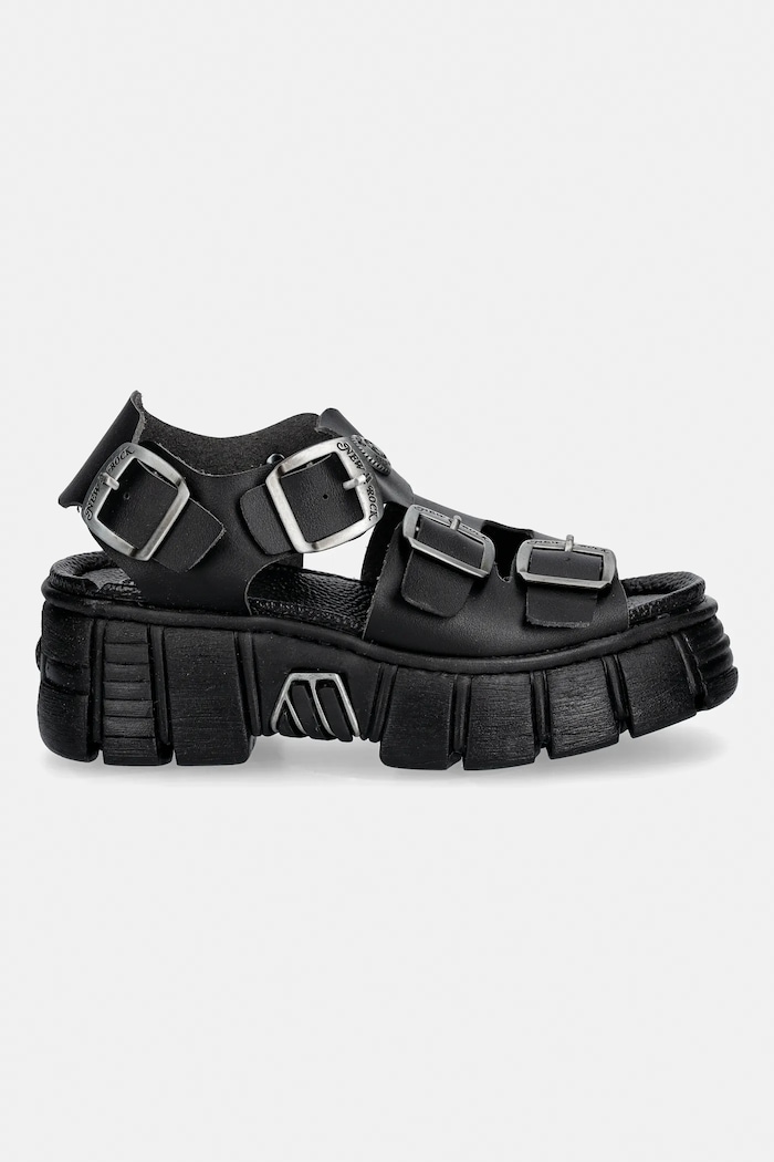 New Rock sandals VEGAN NEGRO GRUESO, TOWER CASCO NEGRO LAT M.BIOS137.V2 black SS26