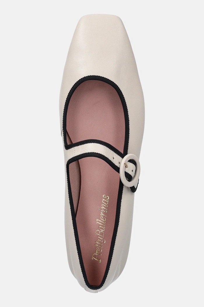 Kožené balerínky Pretty Ballerinas Camille béžová 52655.006.9301