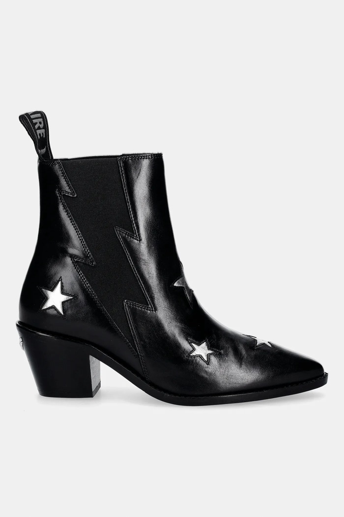 Kožne gležnjače ZADIG&VOLTAIRE Tyler SWCT02054 crna SS26