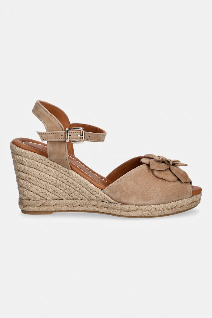 Billi Bi espadrilky na platforme po celej dĺžke dámske nubukové A8604.055 béžová SS26
