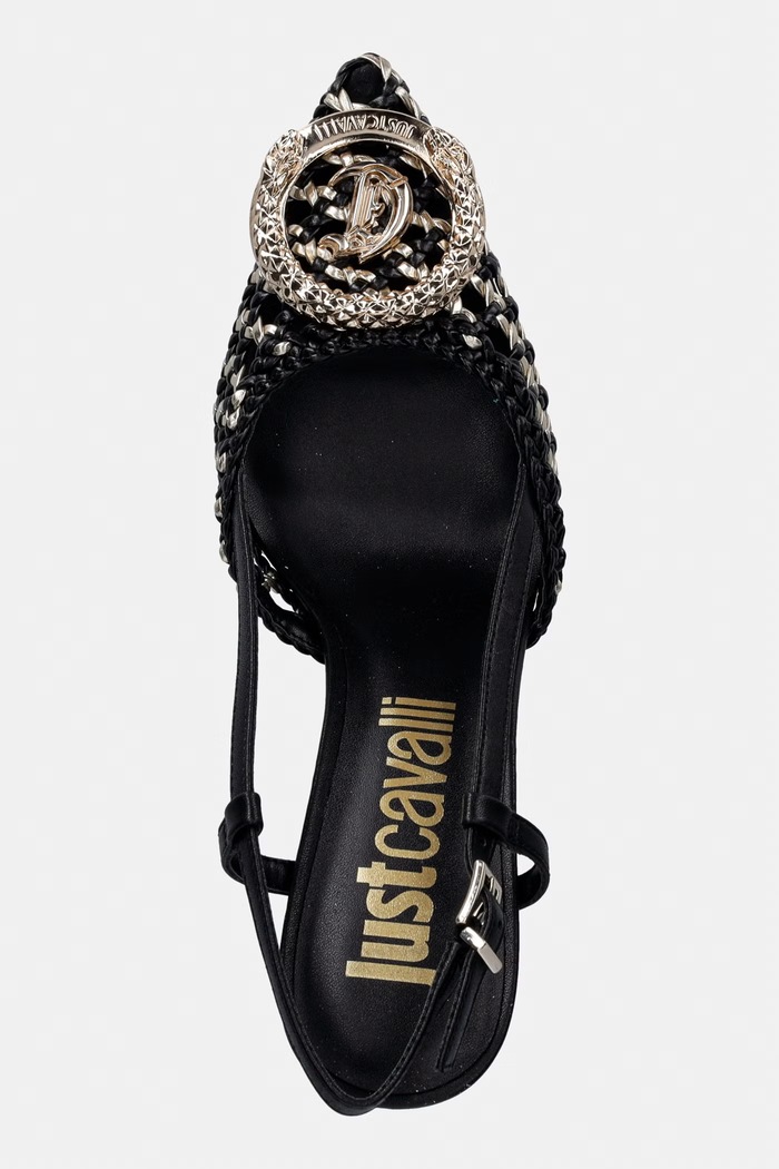Just Cavalli pantofi cu toc negru 80RA3S14ZSE38PL9