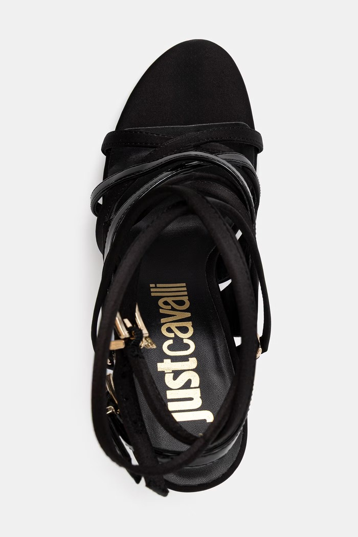 Just Cavalli sandale cu toc cui negru 80RA3S50ZSE62899