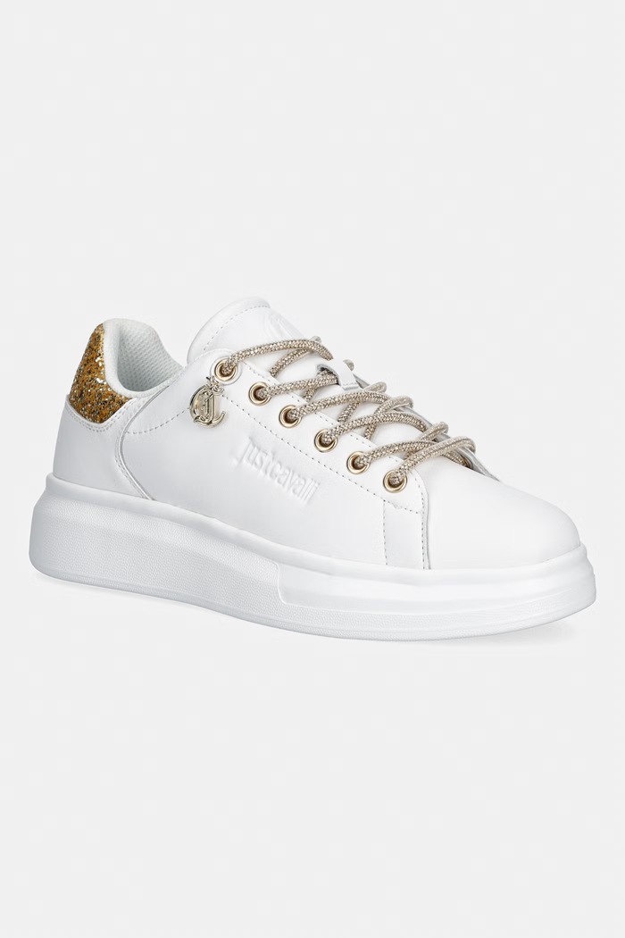 Just Cavalli sneakers piele alb 80RA3SB1ZPC03QA9