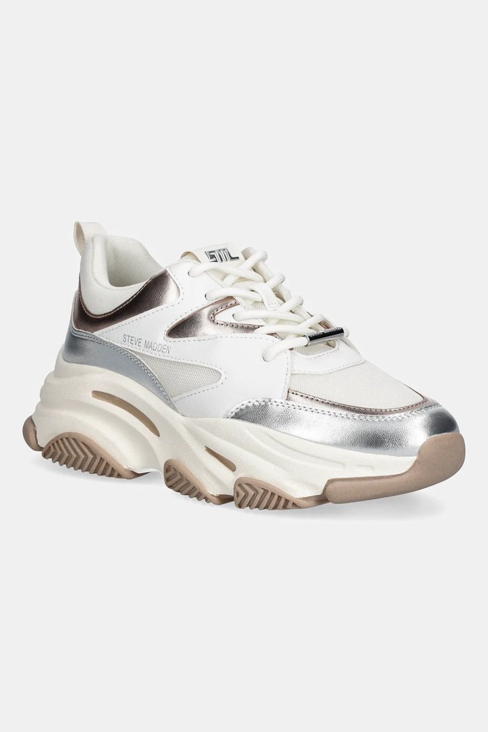 Sneakers Steve Madden Progressive απομίμηση λείου δέρματος χρυσαφί 11004678.SG3