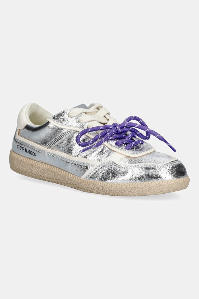 Sneakers Steve Madden Augustine απομίμηση λείου δέρματος ασημί 11005216.751